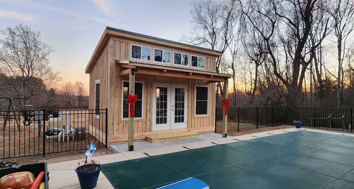 Building Showcase: Pool House & Writing Studio by Olde Liberty Structures