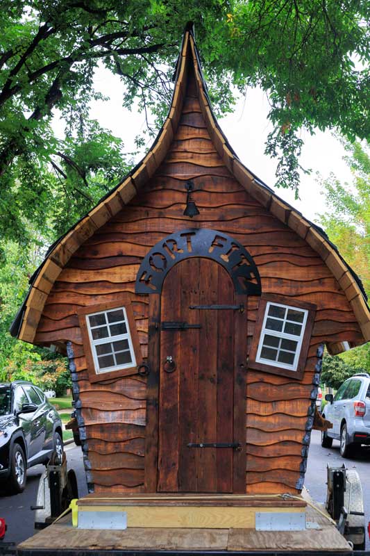 Whimsical Curved Roof Sheds by Barntiques Custom Wood and Design